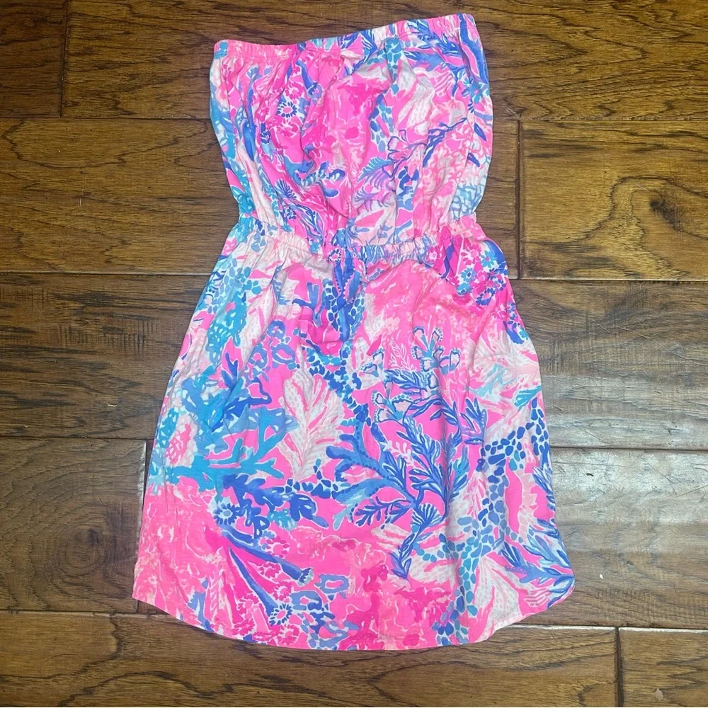 Lilly Pulitzer Windsor Light Pascha Aquadesiac strapless dress‎ - Picture 2 of 7